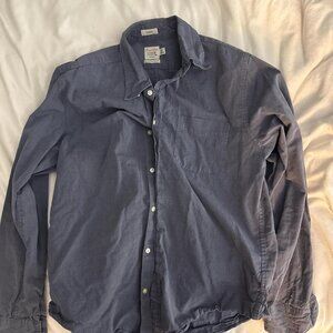 Men's J. Crew Blue Casual Button-Up Shirt (Medium)